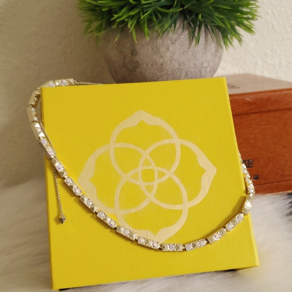Kendra Scott Adjustable Necklace with Iridescent Stones